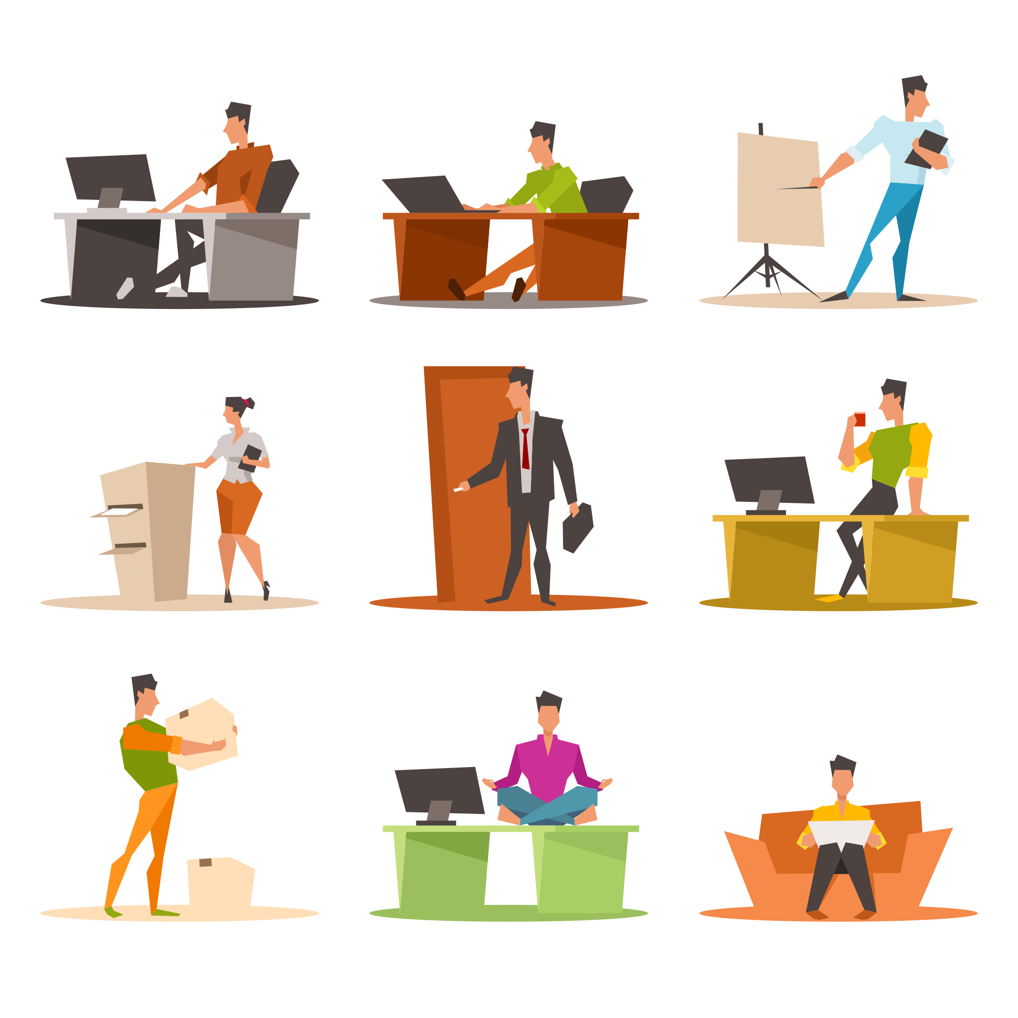 illustration of freelancer various skills